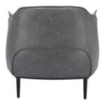 Coffee Faux Leather Accent Chair with Wood Legs and Armrest Support 17 Coffee Faux Leather Accent Chair with Wood Legs and Armrest Support