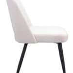 Ivory Shearling Style Dining Chairs with Steel Legs (Set of 2) 16 Ivory Shearling Style Dining Chairs with Steel Legs (Set of 2)