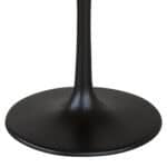 Round Marble Dining Table with Steel Base - Gray & Black 13 Round Marble Dining Table with Steel Base - Gray & Black