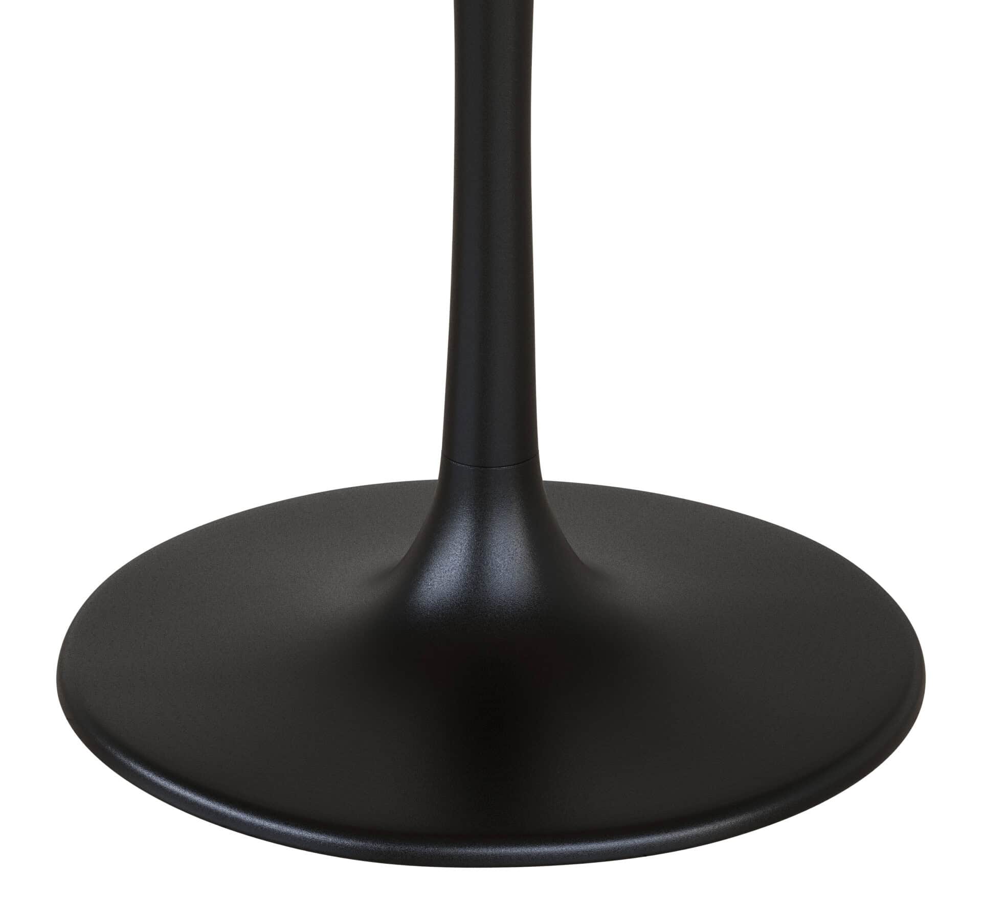 Round Marble Dining Table with Steel Base - Gray & Black 5 Round Marble Dining Table with Steel Base - Gray & Black - Image 5