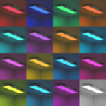 RGB LED Ceiling Light with Remote and Adjustable Brightness 8 RGB LED Ceiling Light with Remote and Adjustable Brightness