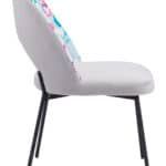 Multicolor Velvet Dining Chairs with Steel Frame (Set of 2)