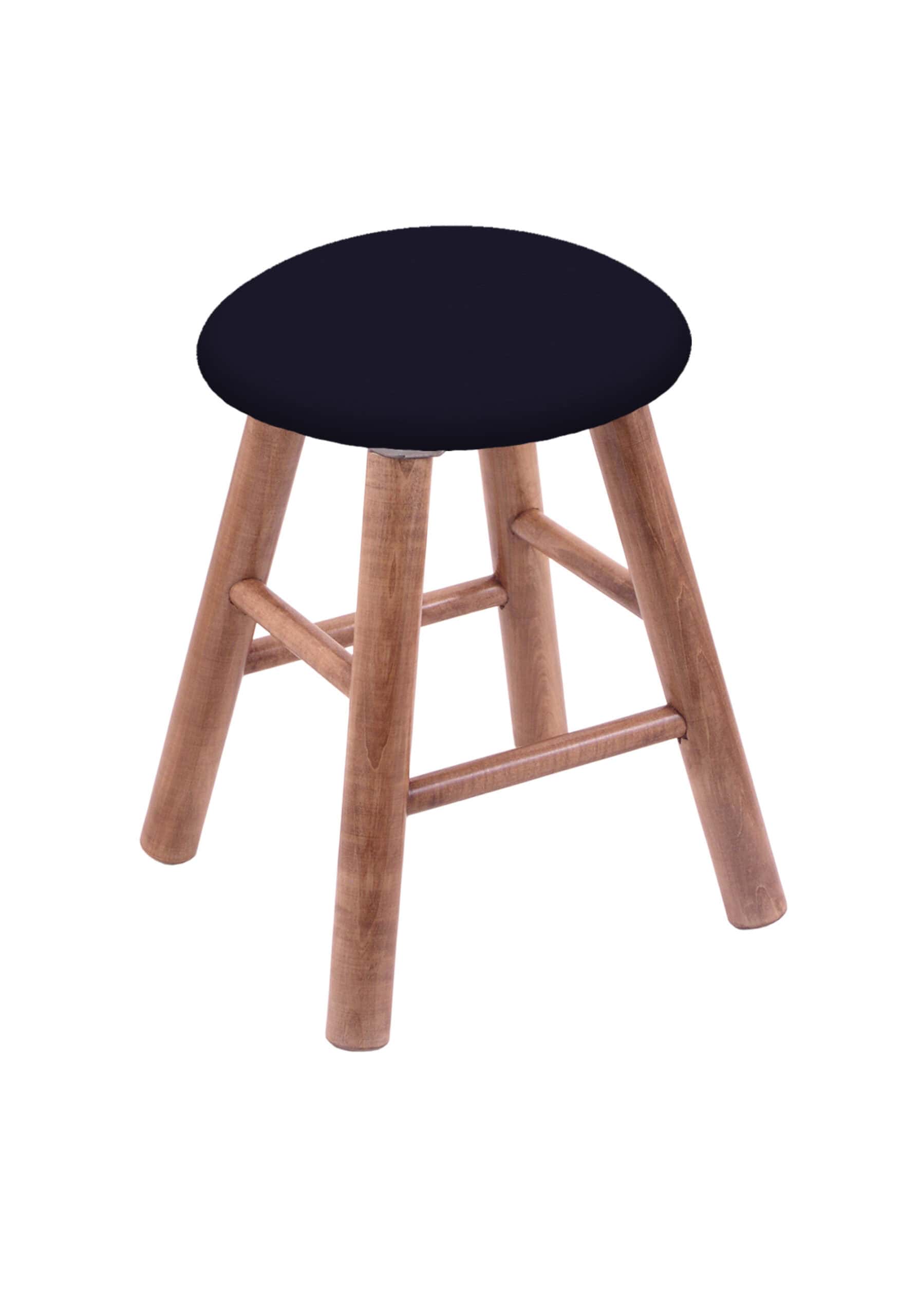 Round Cushion 18-Inch Backless Swivel Vanity Stool with Medium Finish, Smooth Maple Leg, and Canter Twilight Seat 4 Round Cushion 18-Inch Backless Swivel Vanity Stool with Medium Finish, Smooth Maple Leg, and Canter Twilight Seat