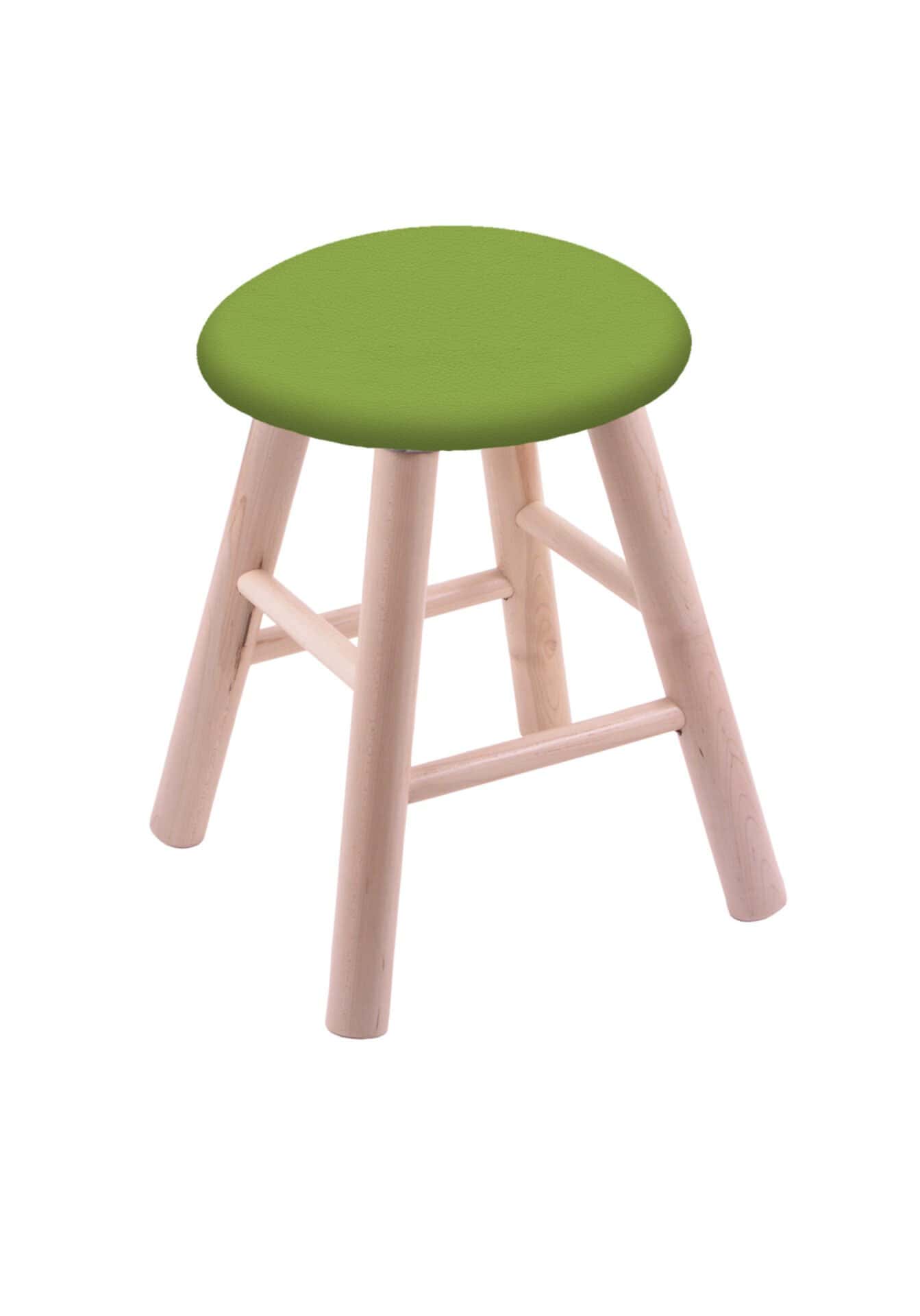 Round Cushion 18-Inch Backless Swivel Vanity Stool with Natural Finish, Smooth Maple Leg, and Canter Kiwi Green Seat 1 Round Cushion 18-Inch Backless Swivel Vanity Stool with Natural Finish, Smooth Maple Leg, and Canter Kiwi Green Seat