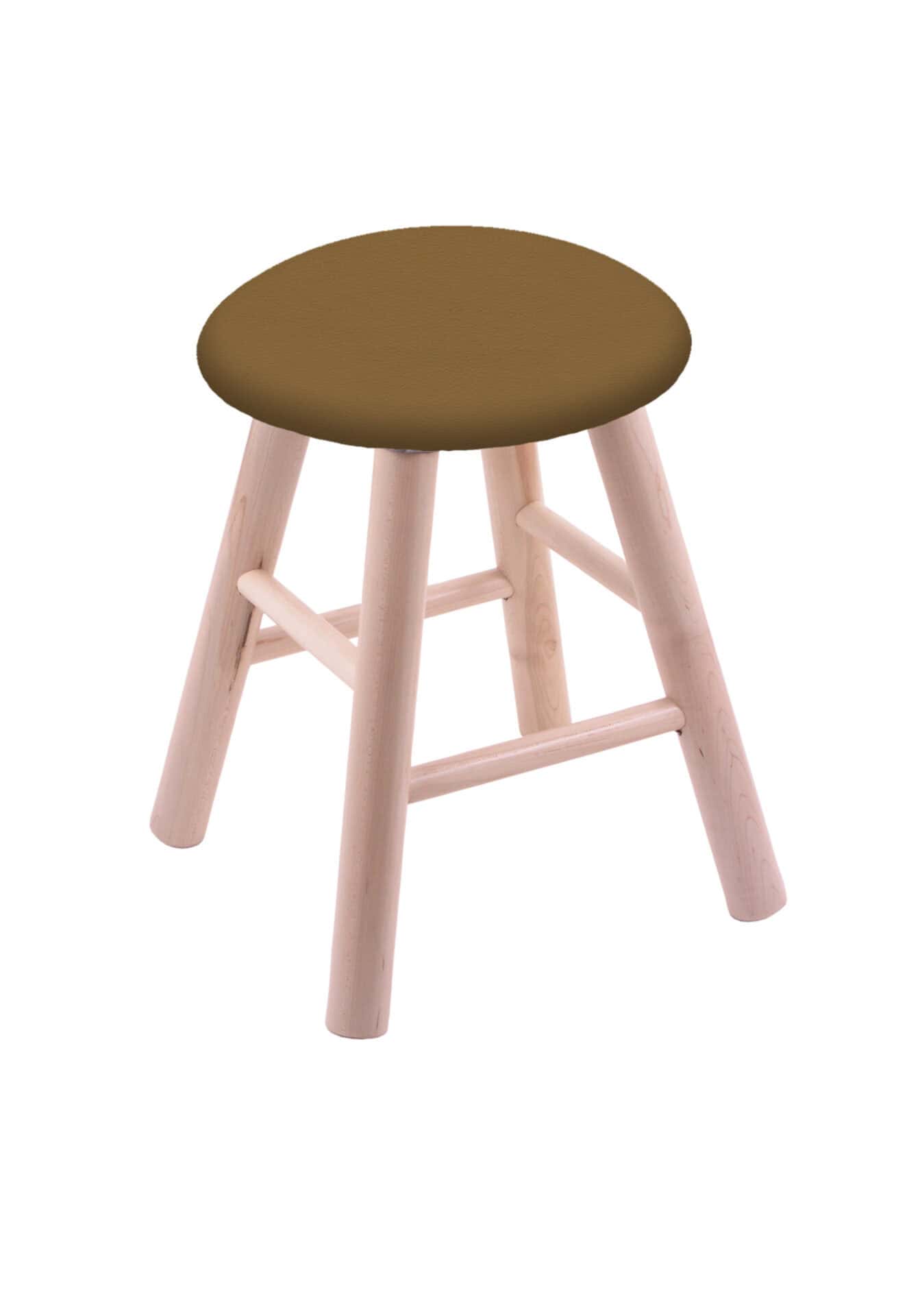 Round Cushion 18-Inch Backless Swivel Vanity Stool with Natural Finish, Smooth Maple Leg, and Canter Saddle Seat 1 Round Cushion 18-Inch Backless Swivel Vanity Stool with Natural Finish, Smooth Maple Leg, and Canter Saddle Seat