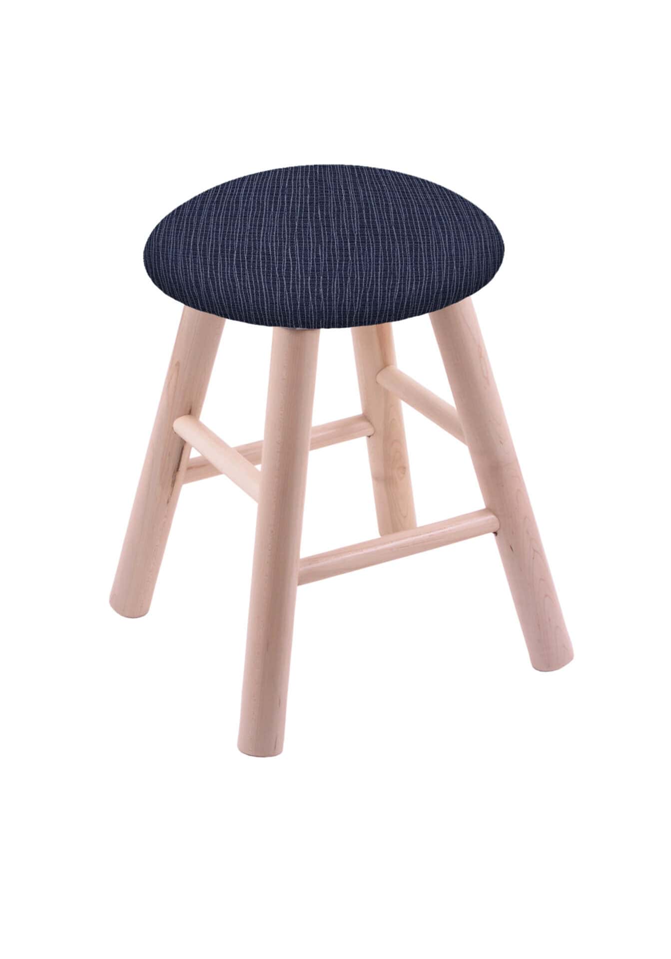 Round Cushion 18-Inch Backless Swivel Vanity Stool with Natural Finish, Smooth Maple Leg, and Graph Anchor Seat 1 Round Cushion 18-Inch Backless Swivel Vanity Stool with Natural Finish, Smooth Maple Leg, and Graph Anchor Seat