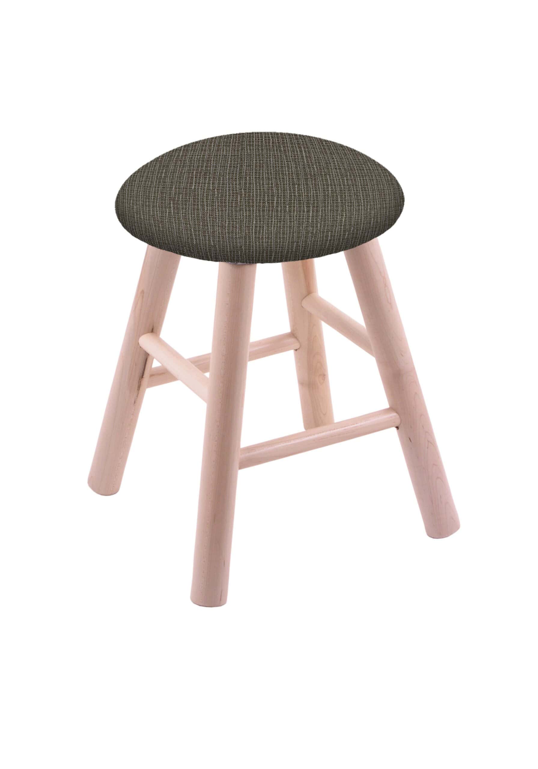 Round Cushion 18-Inch Backless Swivel Vanity Stool with Natural Finish, Smooth Maple Leg, and Graph Chalice Seat 4 Round Cushion 18-Inch Backless Swivel Vanity Stool with Natural Finish, Smooth Maple Leg, and Graph Chalice Seat