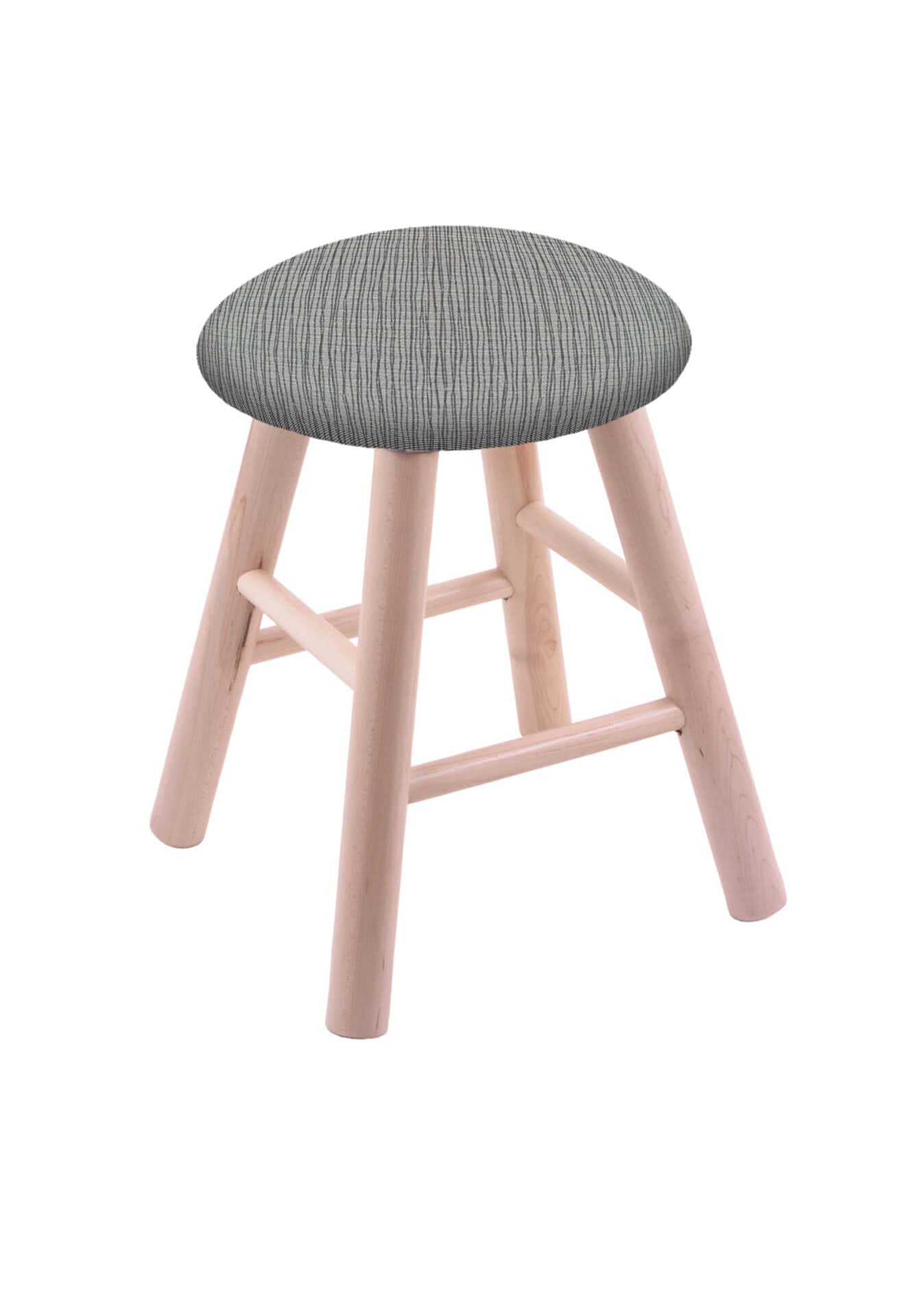 Round Cushion 18-Inch Backless Swivel Vanity Stool with Natural Finish, Smooth Maple Leg, and Graph Alpine Seat 1 Round Cushion 18-Inch Backless Swivel Vanity Stool with Natural Finish, Smooth Maple Leg, and Graph Alpine Seat