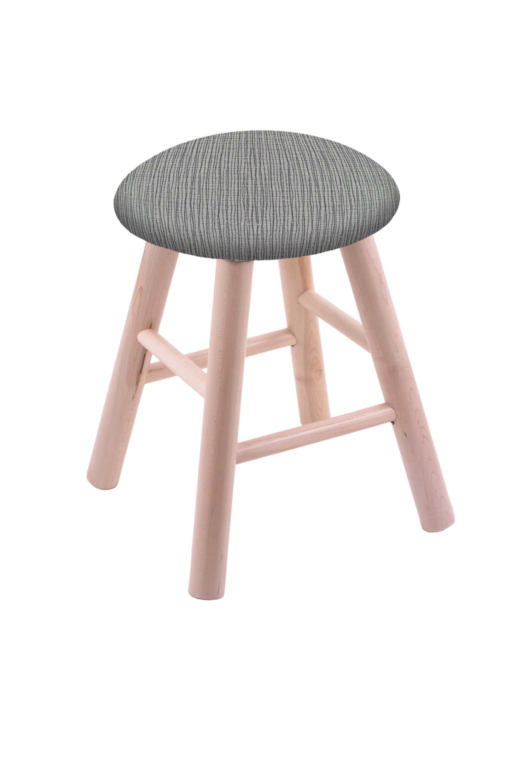 Round Cushion 18-Inch Backless Swivel Vanity Stool with Natural Finish, Smooth Maple Leg, and Graph Alpine Seat 4 Round Cushion 18-Inch Backless Swivel Vanity Stool with Natural Finish, Smooth Maple Leg, and Graph Alpine Seat