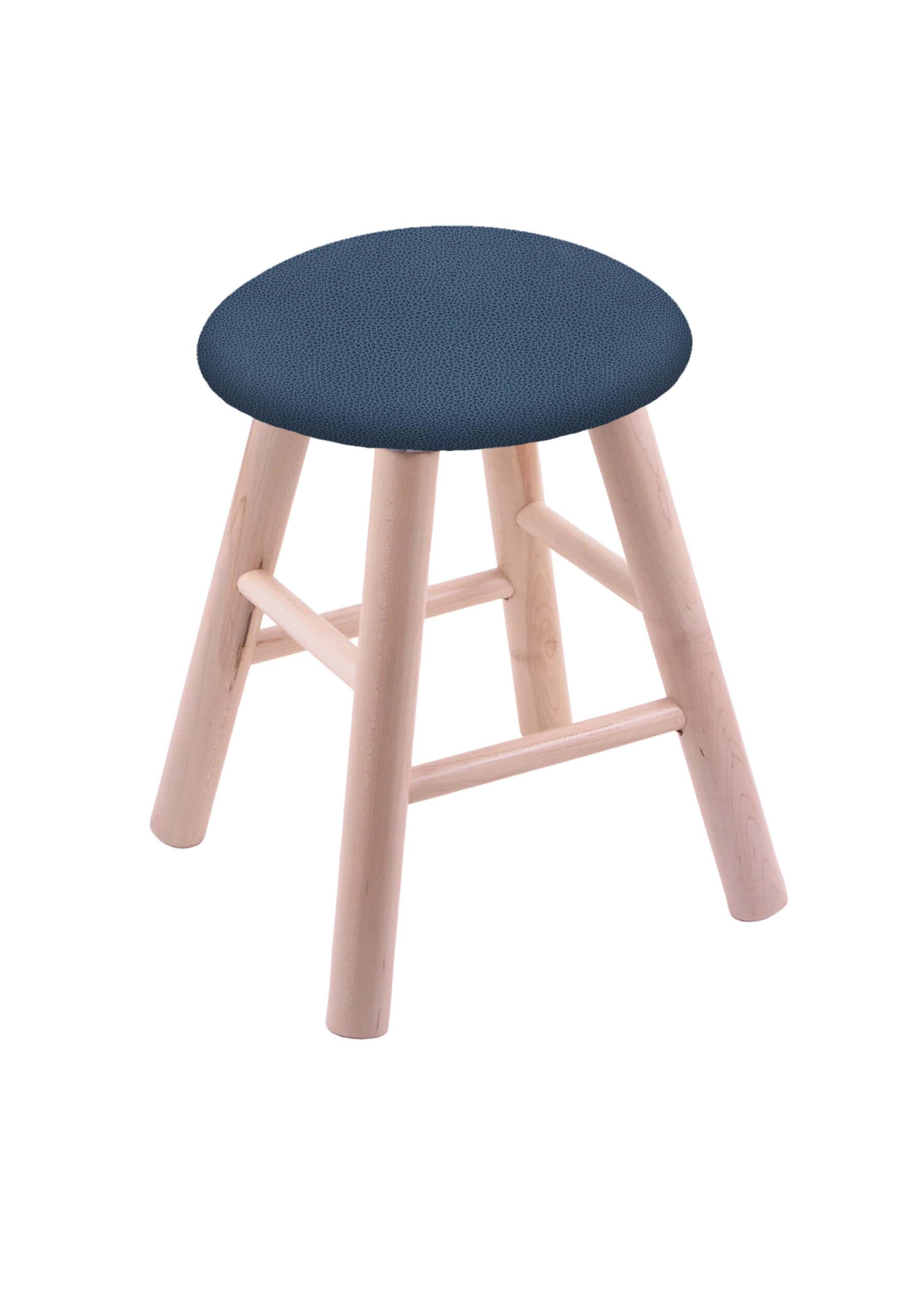 Round Cushion 18-Inch Backless Swivel Vanity Stool with Natural Finish, Smooth Maple Leg, and Rein Bay Seat 4 Round Cushion 18-Inch Backless Swivel Vanity Stool with Natural Finish, Smooth Maple Leg, and Rein Bay Seat