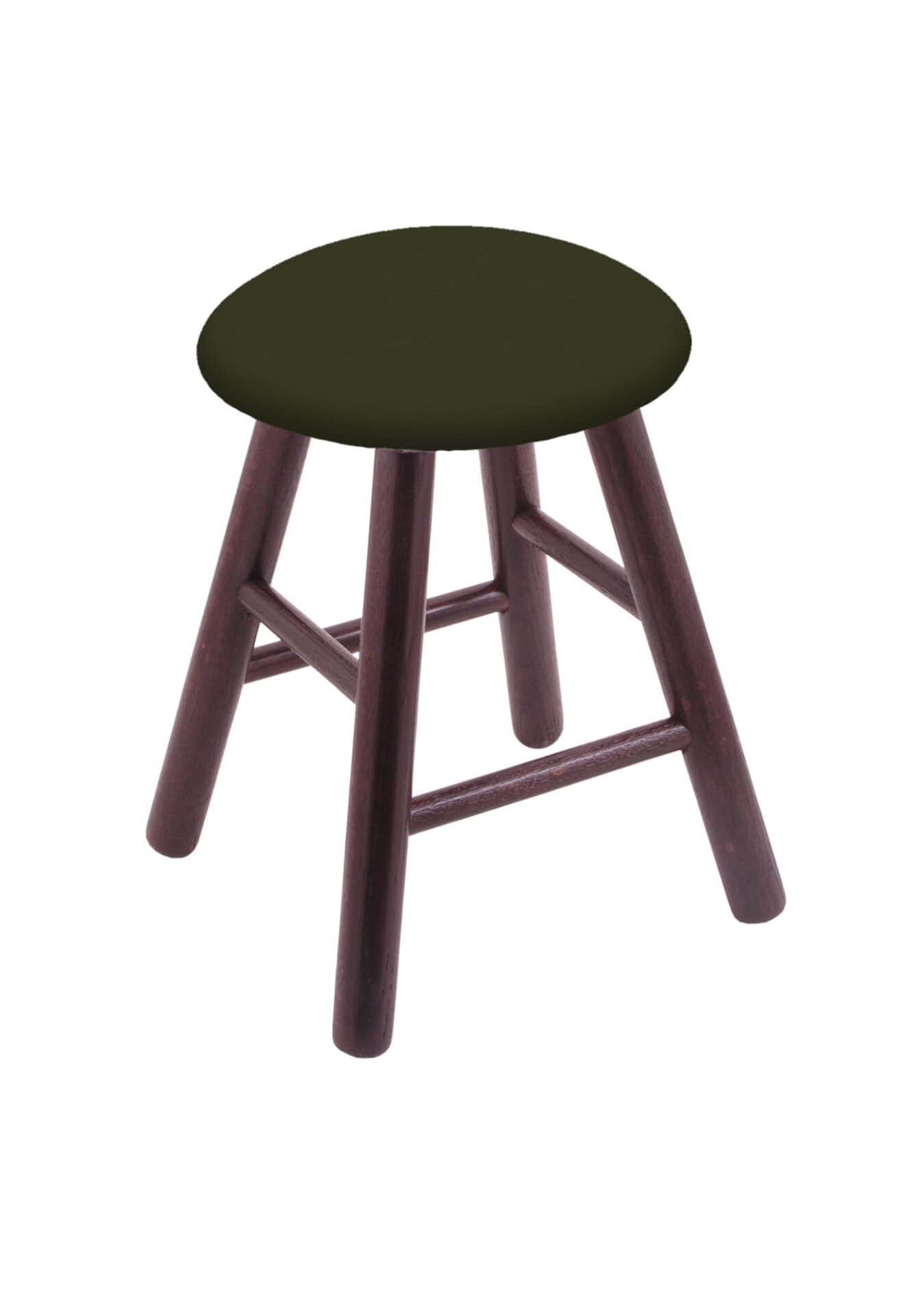 Round Cushion 18-Inch Backless Swivel Vanity Stool with Dark Cherry Finish, Smooth Oak Leg, and Canter Pine Seat 1 Round Cushion 18-Inch Backless Swivel Vanity Stool with Dark Cherry Finish, Smooth Oak Leg, and Canter Pine Seat