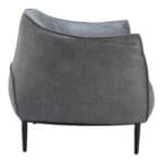 Coffee Faux Leather Accent Chair with Wood Legs and Armrest Support 15 Coffee Faux Leather Accent Chair with Wood Legs and Armrest Support