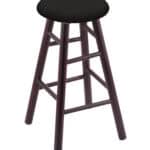 Round Cushion 24-Inch Backless Swivel Counter Stool with Dark Cherry Finish, Smooth Maple Leg, and Canter Espresso Seat 4 Round Cushion 24-Inch Backless Swivel Counter Stool with Dark Cherry Finish, Smooth Maple Leg, and Canter Espresso Seat