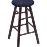 Round Cushion 24-Inch Backless Swivel Counter Stool with Dark Cherry Finish, Smooth Maple Leg, and Graph Anchor Seat 4 Round Cushion 24-Inch Backless Swivel Counter Stool with Dark Cherry Finish, Smooth Maple Leg, and Graph Anchor Seat