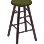 Round Cushion 24-Inch Backless Swivel Counter Stool with Dark Cherry Finish, Smooth Maple Leg, and Graph Parrot Seat 4 Round Cushion 24-Inch Backless Swivel Counter Stool with Dark Cherry Finish, Smooth Maple Leg, and Graph Parrot Seat