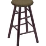 Round Cushion 24-Inch Backless Swivel Counter Stool with Dark Cherry Finish, Smooth Maple Leg, and Graph Cork Seat 4 Round Cushion 24-Inch Backless Swivel Counter Stool with Dark Cherry Finish, Smooth Maple Leg, and Graph Cork Seat