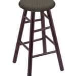 Round Cushion 24-Inch Backless Swivel Counter Stool with Dark Cherry Finish, Smooth Maple Leg, and Graph Chalice Seat 4 Round Cushion 24-Inch Backless Swivel Counter Stool with Dark Cherry Finish, Smooth Maple Leg, and Graph Chalice Seat