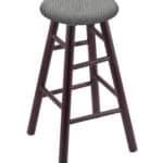 Round Cushion 24-Inch Backless Swivel Counter Stool with Dark Cherry Finish, Smooth Maple Leg, and Graph Alpine Seat 4 Round Cushion 24-Inch Backless Swivel Counter Stool with Dark Cherry Finish, Smooth Maple Leg, and Graph Alpine Seat