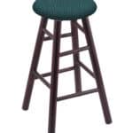 Round Cushion 24-Inch Backless Swivel Counter Stool with Dark Cherry Finish, Smooth Maple Leg, and Graph Tidal Seat 4 Round Cushion 24-Inch Backless Swivel Counter Stool with Dark Cherry Finish, Smooth Maple Leg, and Graph Tidal Seat