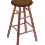 Round Cushion 24-Inch Backless Swivel Counter Stool with Medium Finish, Smooth Maple Leg, and Canter Thatch Seat 4 Round Cushion 24-Inch Backless Swivel Counter Stool with Medium Finish, Smooth Maple Leg, and Canter Thatch Seat