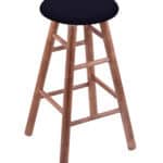 Round Cushion 24-Inch Backless Swivel Counter Stool with Medium Finish, Smooth Maple Leg, and Canter Twilight Seat 4 Round Cushion 24-Inch Backless Swivel Counter Stool with Medium Finish, Smooth Maple Leg, and Canter Twilight Seat