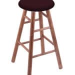 Round Cushion 24-Inch Backless Swivel Counter Stool with Medium Finish, Smooth Maple Leg, and Canter Bordeaux Seat 4 Round Cushion 24-Inch Backless Swivel Counter Stool with Medium Finish, Smooth Maple Leg, and Canter Bordeaux Seat