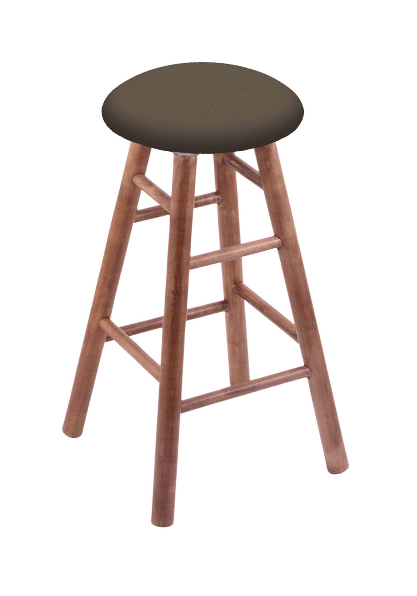 Round Cushion 30-Inch Backless Swivel Bar Stool with Medium Finish, Smooth Maple Leg, and Canter Earth Seat 1 Round Cushion 30-Inch Backless Swivel Bar Stool with Medium Finish, Smooth Maple Leg, and Canter Earth Seat