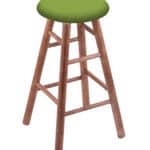 Round Cushion 24-Inch Backless Swivel Counter Stool with Medium Finish, Smooth Maple Leg, and Canter Kiwi Green Seat 4 Round Cushion 24-Inch Backless Swivel Counter Stool with Medium Finish, Smooth Maple Leg, and Canter Kiwi Green Seat