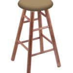 Round Cushion 24-Inch Backless Swivel Counter Stool with Medium Finish, Smooth Maple Leg, and Canter Sand Seat 4 Round Cushion 24-Inch Backless Swivel Counter Stool with Medium Finish, Smooth Maple Leg, and Canter Sand Seat
