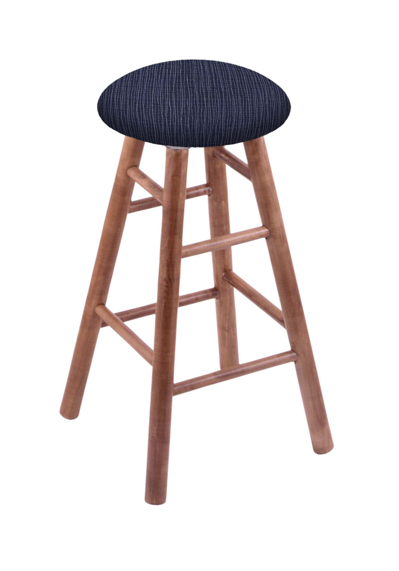 Round Cushion 30-Inch Backless Swivel Bar Stool with Medium Finish, Smooth Maple Leg, and Graph Anchor Seat 1 Round Cushion 30-Inch Backless Swivel Bar Stool with Medium Finish, Smooth Maple Leg, and Graph Anchor Seat