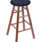 Round Cushion 24-Inch Backless Swivel Counter Stool with Medium Finish, Smooth Maple Leg, and Graph Anchor Seat 4 Round Cushion 24-Inch Backless Swivel Counter Stool with Medium Finish, Smooth Maple Leg, and Graph Anchor Seat