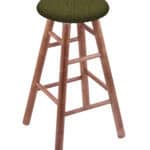 Round Cushion 24-Inch Backless Swivel Counter Stool with Medium Finish, Smooth Maple Leg, and Graph Parrot Seat 4 Round Cushion 24-Inch Backless Swivel Counter Stool with Medium Finish, Smooth Maple Leg, and Graph Parrot Seat
