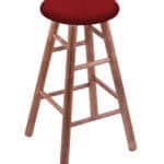 Round Cushion 24-Inch Backless Swivel Counter Stool with Medium Finish, Smooth Maple Leg, and Graph Ruby Seat 4 Round Cushion 24-Inch Backless Swivel Counter Stool with Medium Finish, Smooth Maple Leg, and Graph Ruby Seat