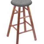 Round Cushion 24-Inch Backless Swivel Counter Stool with Medium Finish, Smooth Maple Leg, and Graph Alpine Seat 4 Round Cushion 24-Inch Backless Swivel Counter Stool with Medium Finish, Smooth Maple Leg, and Graph Alpine Seat