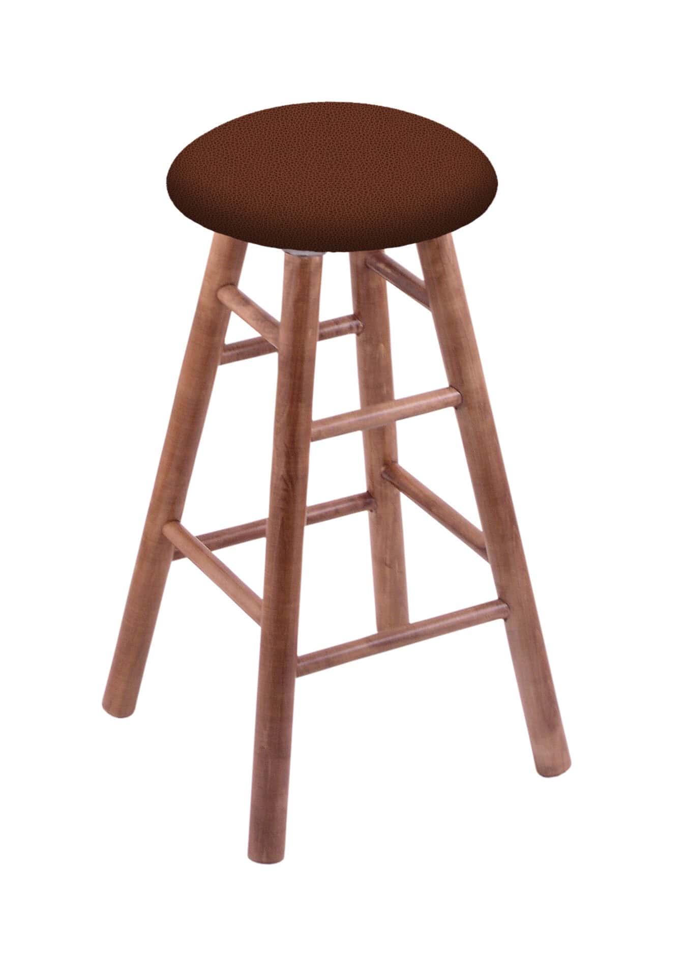 Round Cushion 30-Inch Backless Swivel Bar Stool with Medium Finish, Smooth Maple Leg, and Rein Adobe Seat 1 Round Cushion 30-Inch Backless Swivel Bar Stool with Medium Finish, Smooth Maple Leg, and Rein Adobe Seat