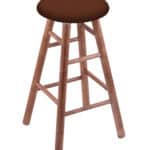 Round Cushion 24-Inch Backless Swivel Counter Stool with Medium Finish, Smooth Maple Leg, and Rein Adobe Seat 4 Round Cushion 24-Inch Backless Swivel Counter Stool with Medium Finish, Smooth Maple Leg, and Rein Adobe Seat