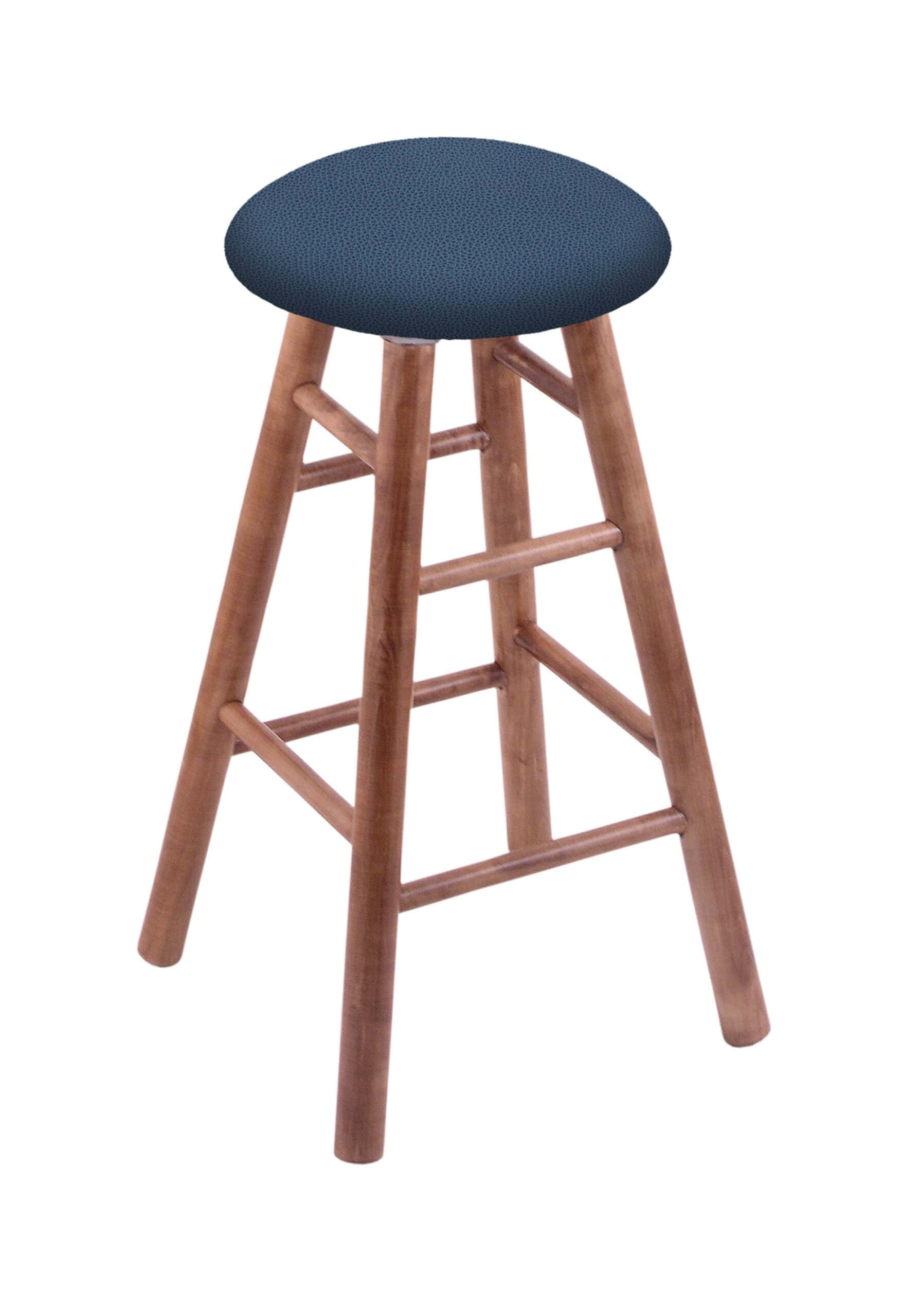 Round Cushion 30-Inch Backless Swivel Bar Stool with Medium Finish, Smooth Maple Leg, and Rein Bay Seat 4 Round Cushion 30-Inch Backless Swivel Bar Stool with Medium Finish, Smooth Maple Leg, and Rein Bay Seat