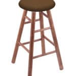 Round Cushion 24-Inch Backless Swivel Counter Stool with Medium Finish, Smooth Maple Leg, and Rein Thatch Seat 4 Round Cushion 24-Inch Backless Swivel Counter Stool with Medium Finish, Smooth Maple Leg, and Rein Thatch Seat