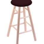 Round Cushion 24-Inch Backless Swivel Counter Stool with Natural Finish, Smooth Maple Leg, and Canter Bordeaux Seat 4 Round Cushion 24-Inch Backless Swivel Counter Stool with Natural Finish, Smooth Maple Leg, and Canter Bordeaux Seat