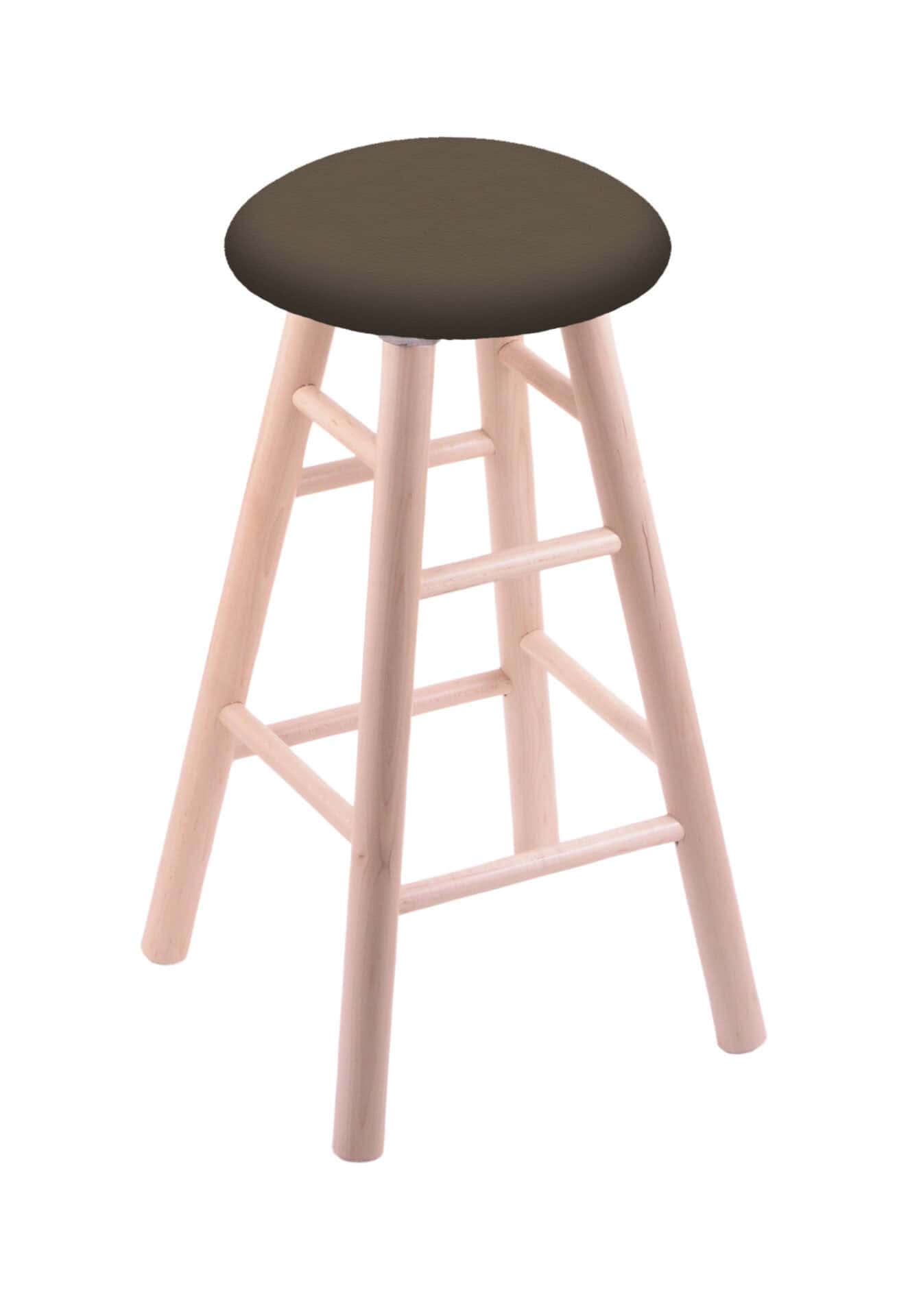 Round Cushion 30-Inch Backless Swivel Bar Stool with Natural Finish, Smooth Maple Leg, and Canter Earth Seat 1 Round Cushion 30-Inch Backless Swivel Bar Stool with Natural Finish, Smooth Maple Leg, and Canter Earth Seat