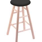 Round Cushion 24-Inch Backless Swivel Counter Stool with Natural Finish, Smooth Maple Leg, and Canter Iron Seat 4 Round Cushion 24-Inch Backless Swivel Counter Stool with Natural Finish, Smooth Maple Leg, and Canter Iron Seat