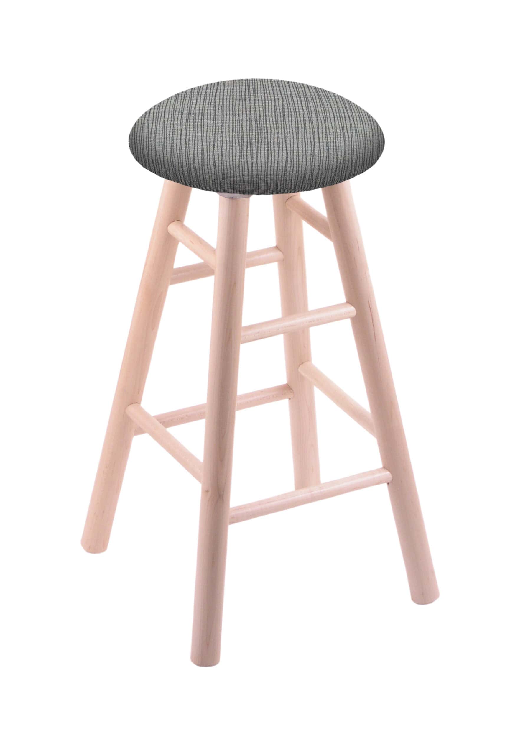 Round Cushion 30-Inch Backless Swivel Bar Stool with Natural Finish, Smooth Maple Leg, and Graph Alpine Seat 4 Round Cushion 30-Inch Backless Swivel Bar Stool with Natural Finish, Smooth Maple Leg, and Graph Alpine Seat