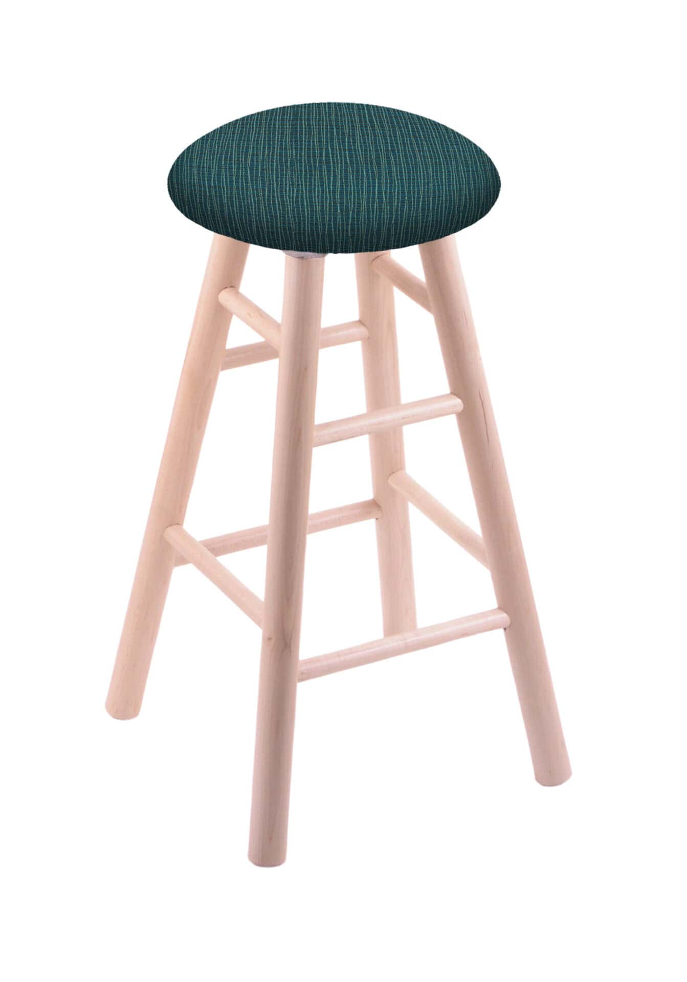 Round Cushion 30-Inch Backless Swivel Bar Stool with Natural Finish, Smooth Maple Leg, and Graph Tidal Seat 1 Round Cushion 30-Inch Backless Swivel Bar Stool with Natural Finish, Smooth Maple Leg, and Graph Tidal Seat