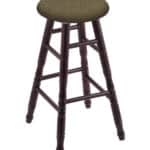 Round Cushion 24-Inch Backless Swivel Counter Stool with Dark Cherry Finish, Turned Maple Leg, and Graph Cork Seat 4 Round Cushion 24-Inch Backless Swivel Counter Stool with Dark Cherry Finish, Turned Maple Leg, and Graph Cork Seat