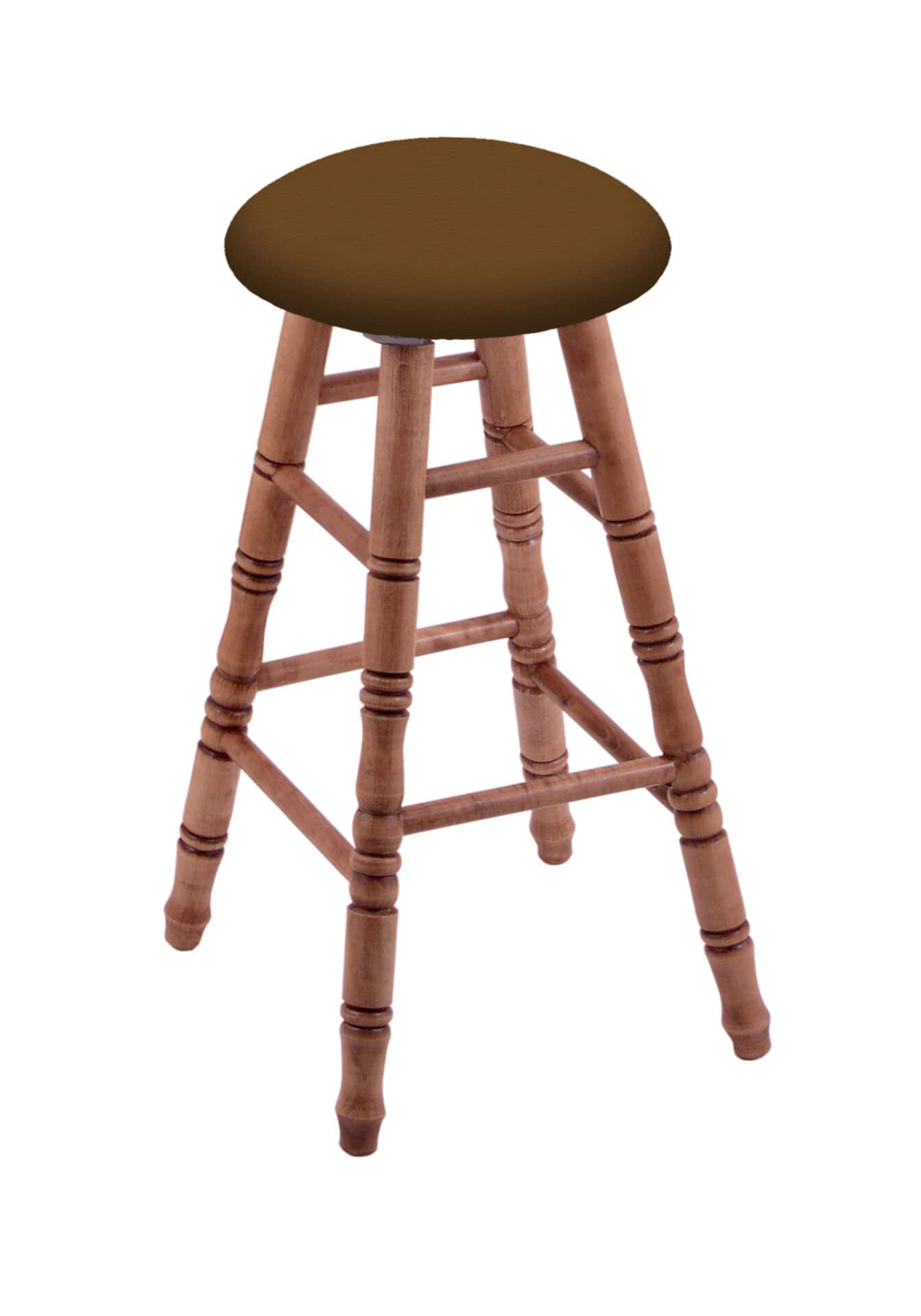 Round Cushion 36-Inch Backless Swivel Bar Stool with Medium Finish, Turned Maple Leg, and Canter Thatch Seat 1 Round Cushion 36-Inch Backless Swivel Bar Stool with Medium Finish, Turned Maple Leg, and Canter Thatch Seat