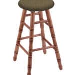 Round Cushion 24-Inch Backless Swivel Counter Stool with Medium Finish, Turned Maple Leg, and Graph Cork Seat 4 Round Cushion 24-Inch Backless Swivel Counter Stool with Medium Finish, Turned Maple Leg, and Graph Cork Seat