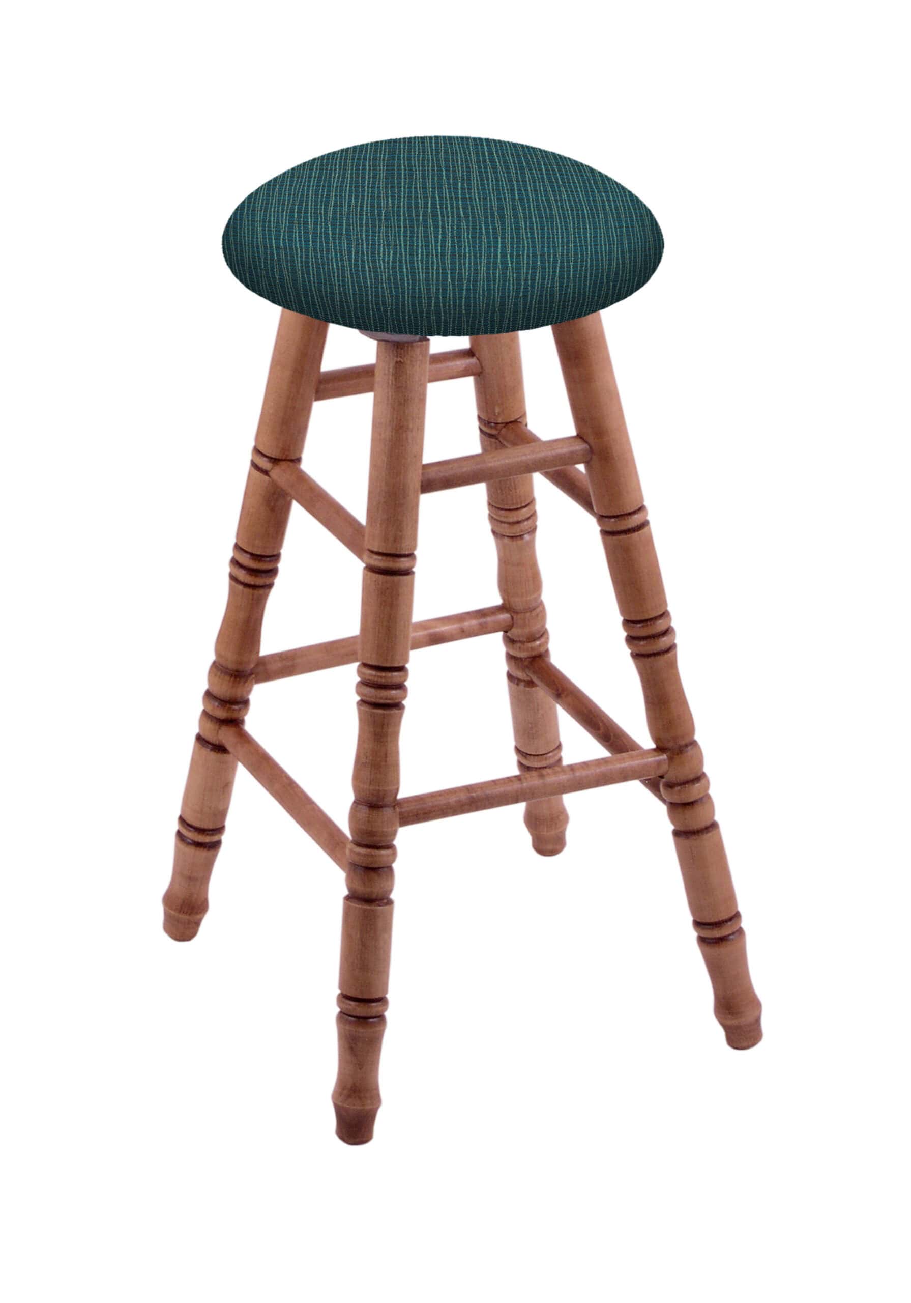 Round Cushion 36-Inch Backless Swivel Bar Stool with Medium Finish, Turned Maple Leg, and Graph Tidal Seat 4 Round Cushion 36-Inch Backless Swivel Bar Stool with Medium Finish, Turned Maple Leg, and Graph Tidal Seat