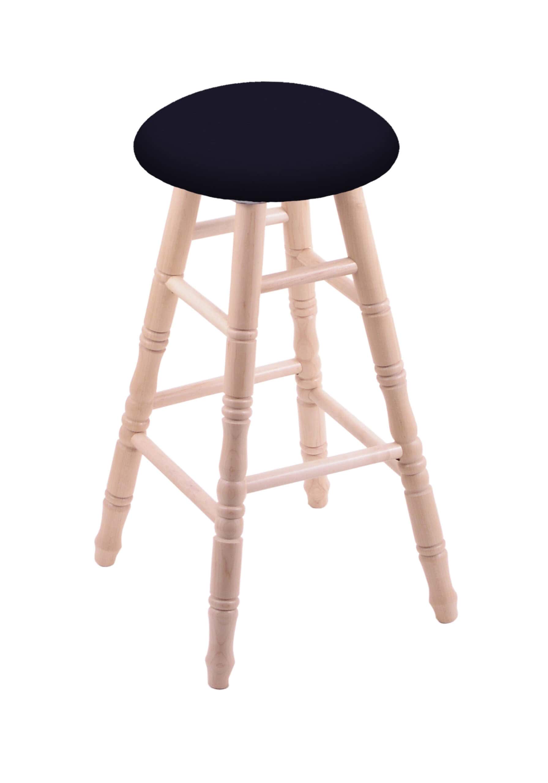 Round Cushion 36-Inch Backless Swivel Bar Stool with Natural Finish, Turned Maple Leg, and Canter Twilight Seat 4 Round Cushion 36-Inch Backless Swivel Bar Stool with Natural Finish, Turned Maple Leg, and Canter Twilight Seat