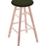 Round Cushion 36-Inch Backless Swivel Bar Stool with Natural Finish, Turned Maple Leg, and Canter Pine Seat