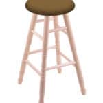 Round Cushion 24-Inch Backless Swivel Counter Stool with Natural Finish, Turned Maple Leg, and Canter Saddle Seat 4 Round Cushion 24-Inch Backless Swivel Counter Stool with Natural Finish, Turned Maple Leg, and Canter Saddle Seat